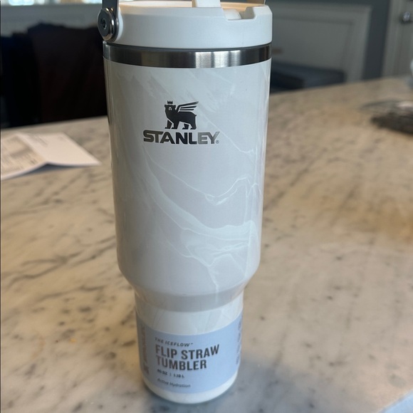 Stanley Accessories - Stanley The Iceflow Tumbler with Flip Straw 40 oz nwt $50 Calcite Calcutta